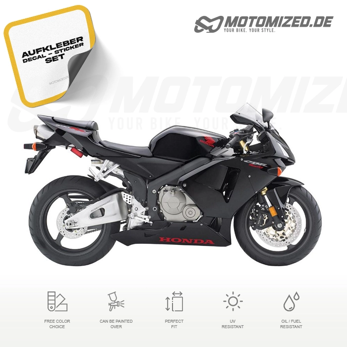 Honda CBR 600RR 2006 in schwarz mit Aufkleber-Dekor
