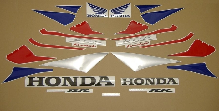 Honda CBR 1000RR 2005 - Red/Blue/Silver EU - Sticker-Decals