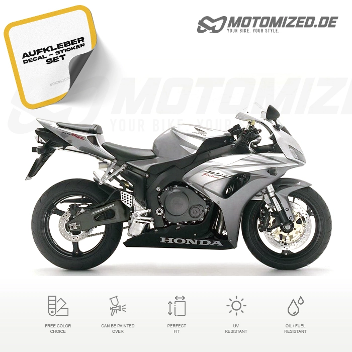 Honda CBR 1000RR 2006 in silber mit Aufkleber-Dekor Honda CBR 1000RR 2006 in silber mit Aufkleber-Dekor