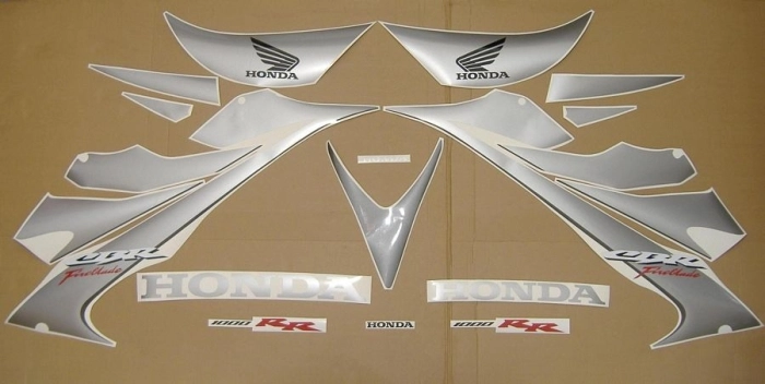 Honda CBR 1000RR 2006 - Silber - Aufkleber-Dekor Honda CBR 1000RR 2006 - Silber - Aufkleber-Dekor