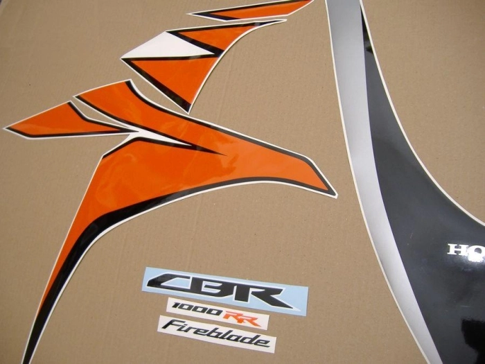 Honda CBR 1000RR 2010 - Orange/Silber - Aufkleber-Dekor
