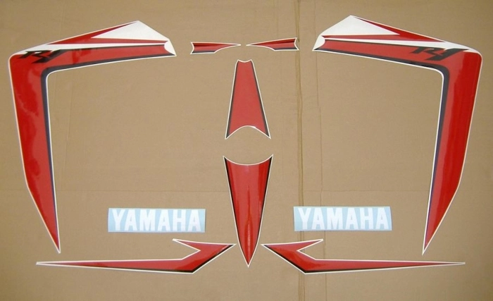 Yamaha YZF-R1 2007 - Weiß/Rot - Aufkleber-Dekor