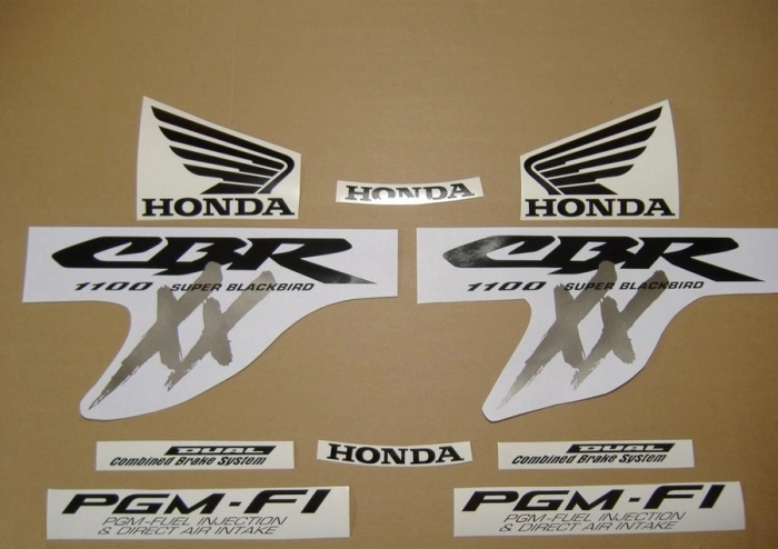 Restauration Aufkleber-Set für Honda CBR 1100XX 2004 in Silber