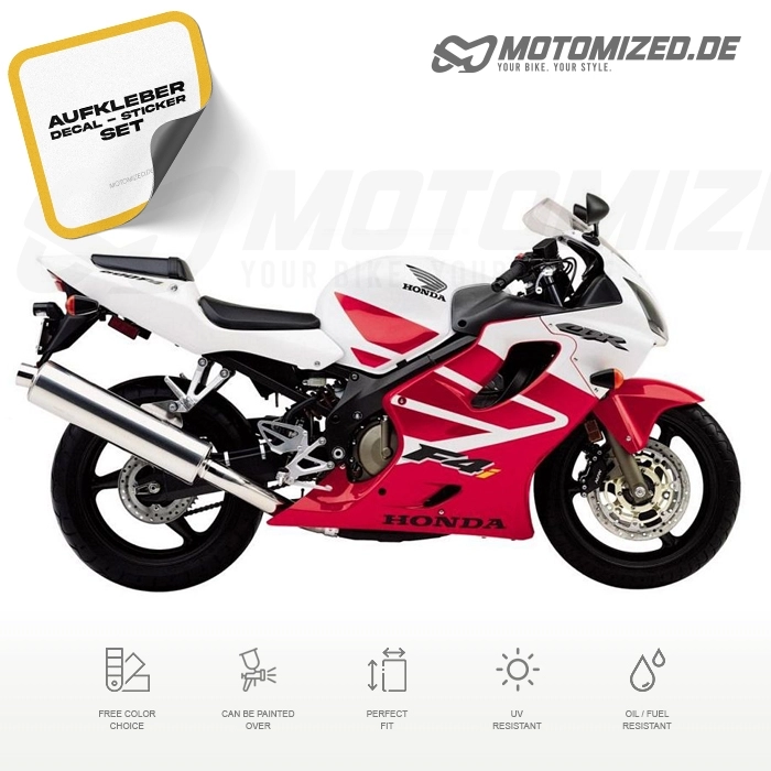 Honda CBR 600 F4i 2001 in rot/weiß mit Aufkleber-Dekor