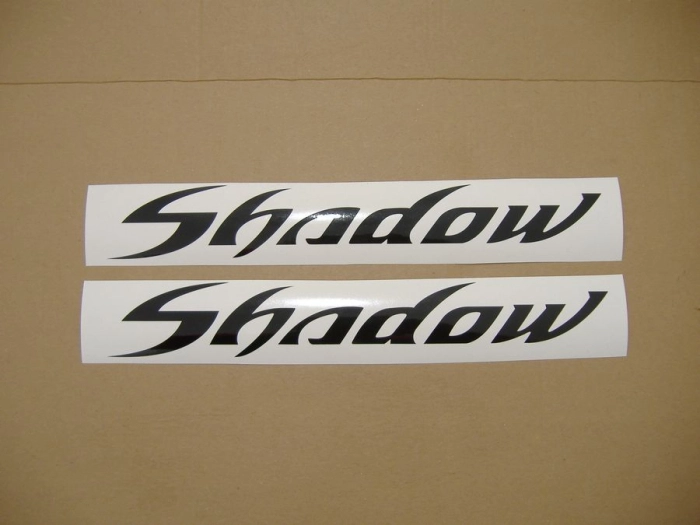 Honda Shadow with Black Motorcycle Decals