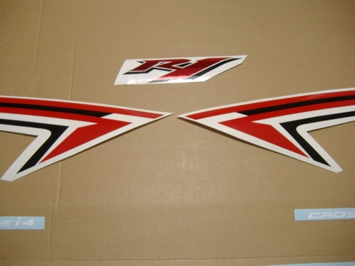 Yamaha YZF-R1 2009 with White/Red US Vinyl-Sticker