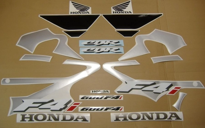 Honda CBR 600 F4i 2002 - Silver/Black - Sticker-Decals
