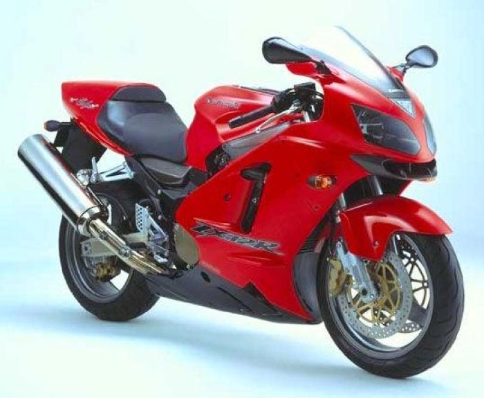 Kawasaki ZX-12R 2004 in rot mit Aufkleber-Dekor