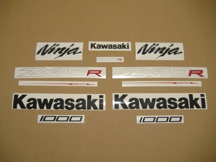Kawasaki ZX-10R 2012 - Schwarz ABS - Aufkleber-Dekor