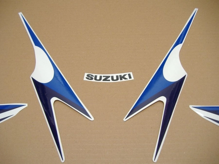 Suzuki GSX-R 600 2012 - Weiß/Blau - Aufkleber-Dekor