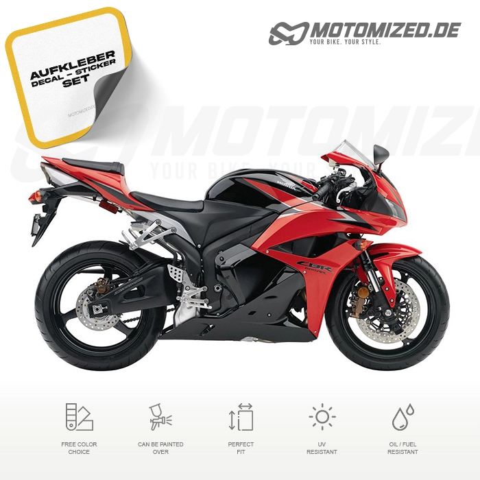 Honda CBR 600RR 2010 with Red/Black Motorcycle Decals