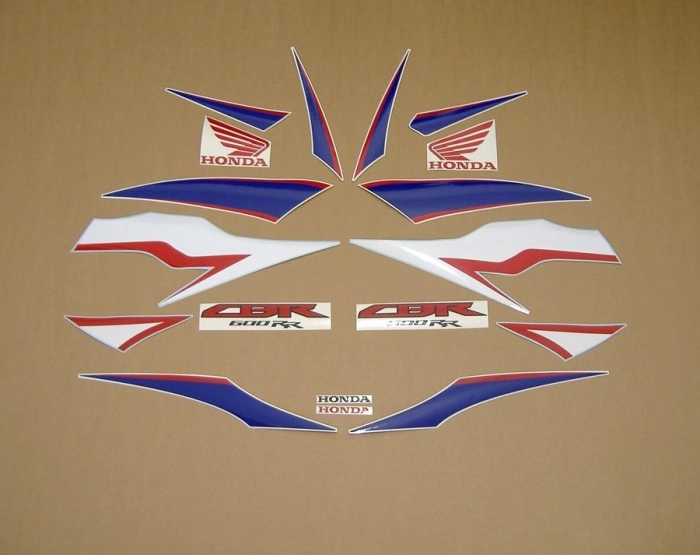 Honda CBR 600RR 2011 mit Weiß/Blau/Schwarz Motorrad Dekor