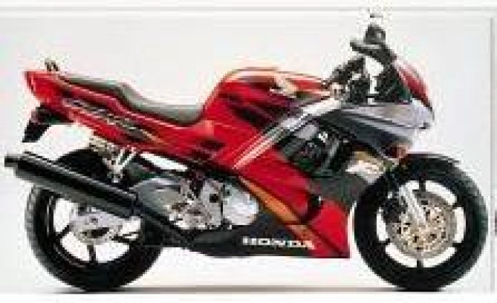 Honda CBR 600 F3 1995 in rot/schwarz/grau mit Aufkleber-Dekor
