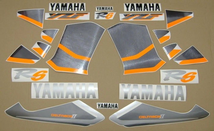 Yamaha YZF-R6 1999 - Silver/Black - Sticker-Decals