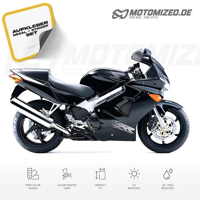Honda VFR 800i 1999 with Black US Motorcycle Decals
