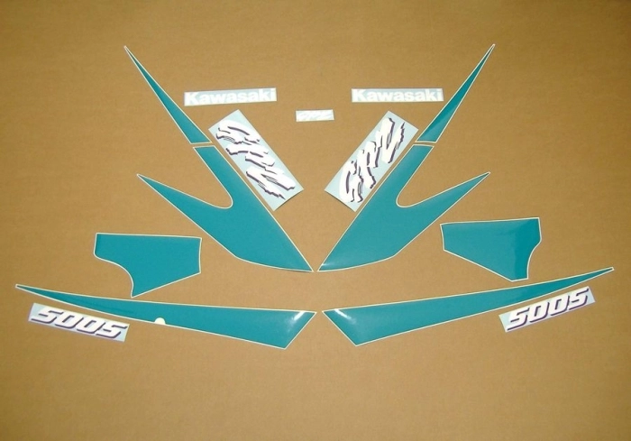 Kawasaki GPZ 500S 2000 - Schwarz/Grün - Aufkleber-Dekor