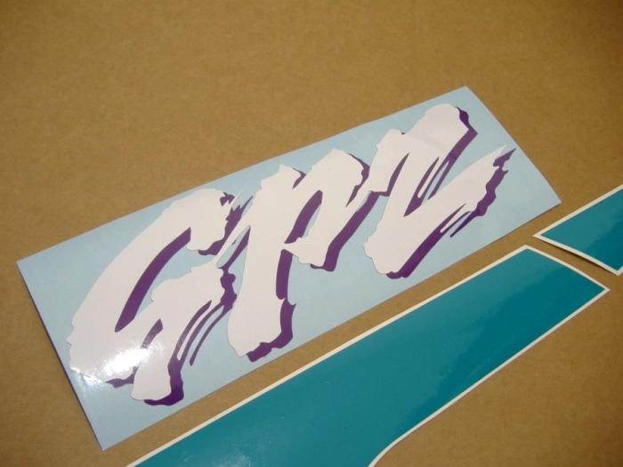 Kawasaki GPZ 500S 2000 - Schwarz/Grün - Aufkleber-Dekor