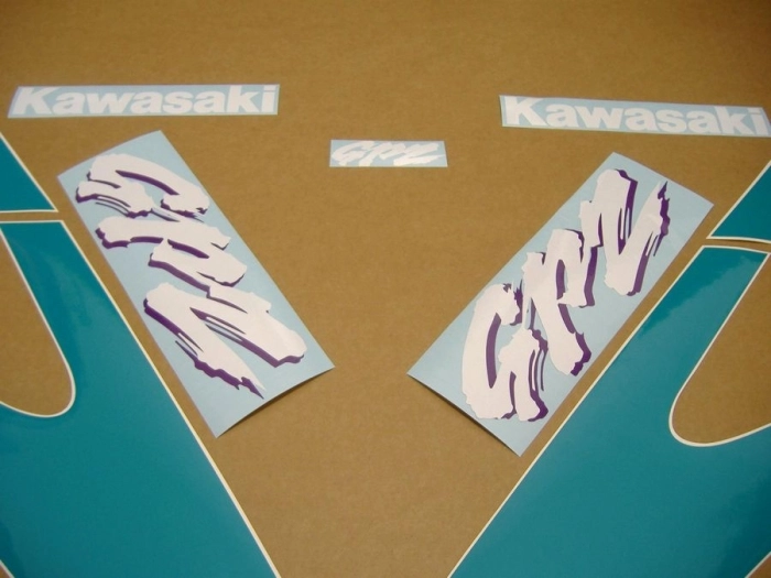 Kawasaki GPZ 500S 2000 - Schwarz/Grün - Aufkleber-Dekor