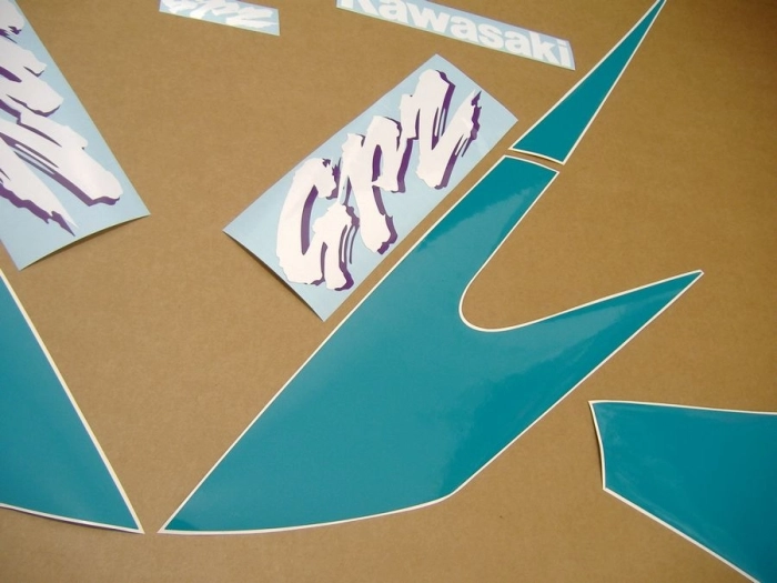 Kawasaki GPZ 500S 2000 - Schwarz/Grün - Aufkleber-Dekor