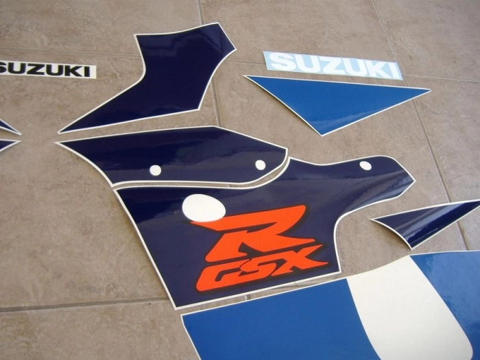 Restauration Aufkleber-Set für Suzuki GSX-R 750 1998 in Weiß/Blau