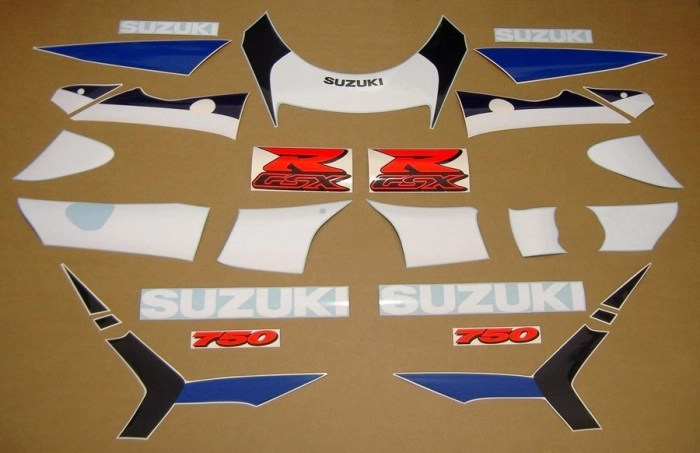 Restoration Sticker for Suzuki GSX-R 750 1999 in White/Blue