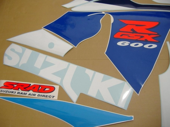 Restoration Sticker for Suzuki GSX-R 600 1998 in Blue/White