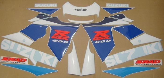 Suzuki GSX-R 600 1998 - Blue/White - Sticker-Decals