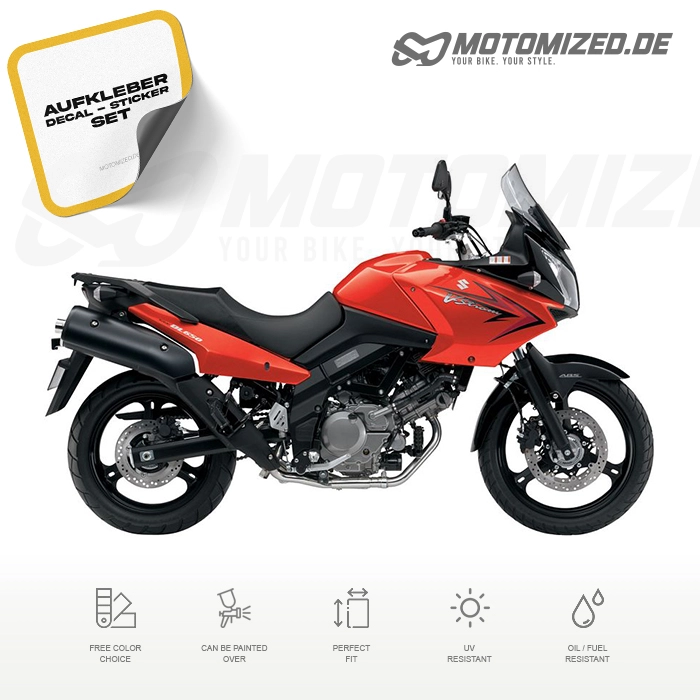Suzuki DL650 V-STROM 2011 with Orange Motorcycle Decals