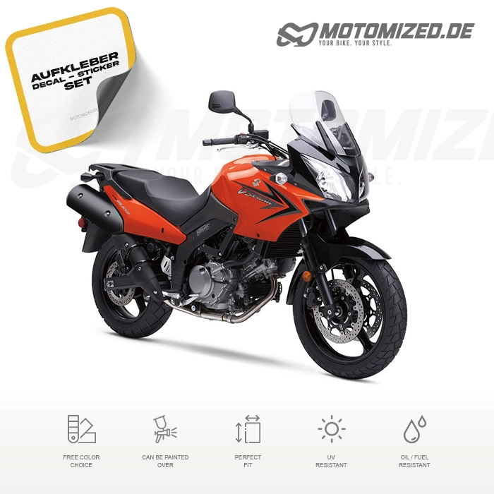 Suzuki DL650 V-STROM 2009 with Orange Motorcycle Decals