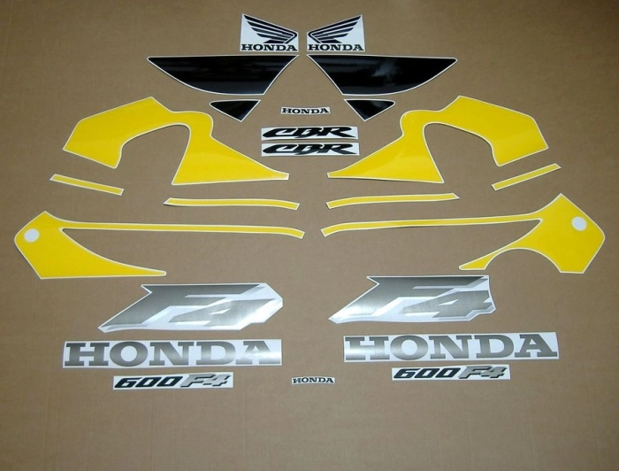 Restoration Sticker for Honda CBR 600 F4 1999 in Yellow/Black