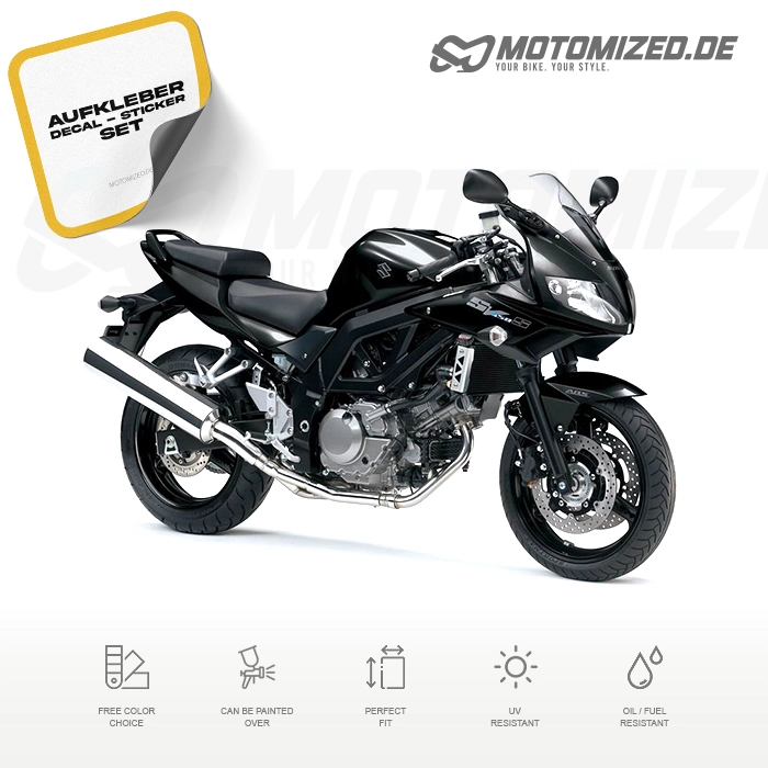 Suzuki SV 650S 2010 with Black Motorcycle Decals