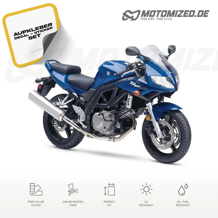 Suzuki SV 650S 2005 with Blue Motorcycle Decals