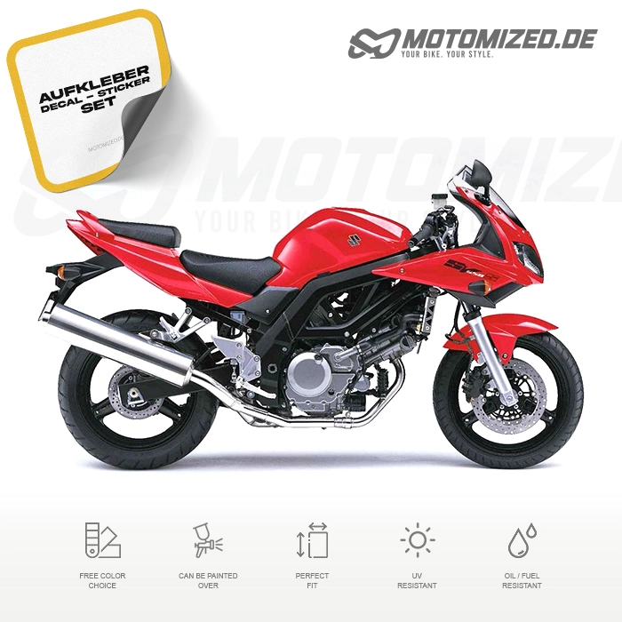 Suzuki SV 650S 2005 in rot mit Aufkleber-Dekor