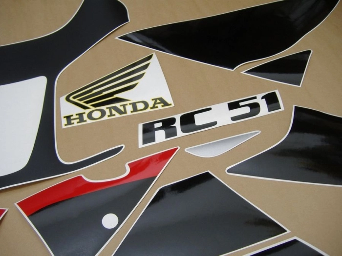Honda RVT 1000R 2001 - Red/Silver - Sticker-Decals
