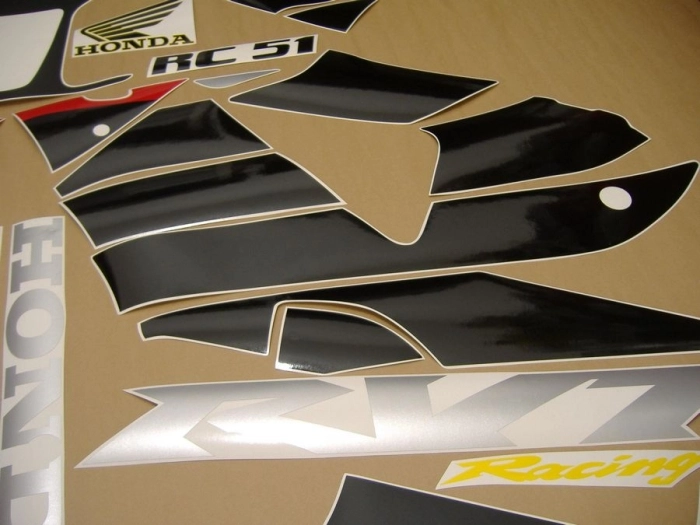 Honda RVT 1000R 2001 - Red/Silver - Sticker-Decals