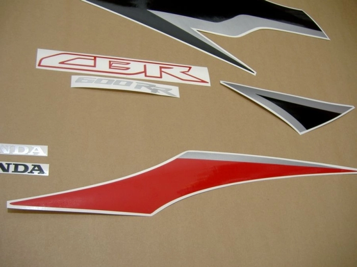 Honda CBR 600RR 2009 with Black/Red Vinyl-Sticker