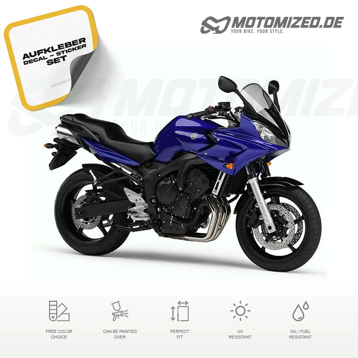 Yamaha FZ6 Fazer 2006 in blau mit Aufkleber-Dekor