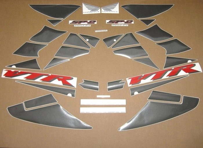 Restoration Sticker for Honda VTR 1000 2005 in Black/Grey
