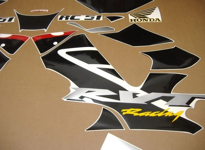 Honda RVT 1000R 2003 - Red/Silver - Sticker-Decals