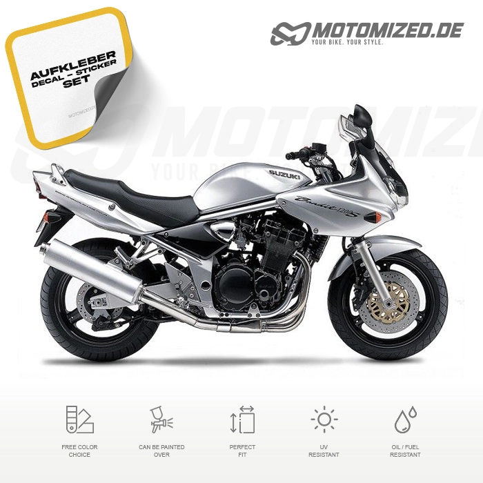 Suzuki Bandit 1200S 2001 in silber mit Aufkleber-Dekor