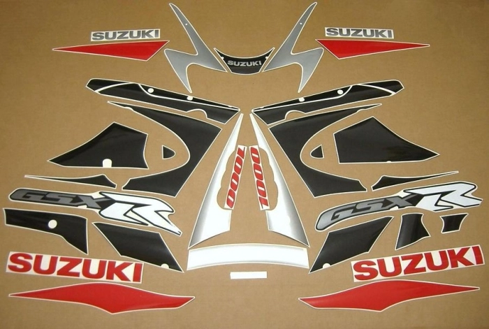 Restoration Sticker for Suzuki GSX-R 1000 2001 in Red/Black/Silver