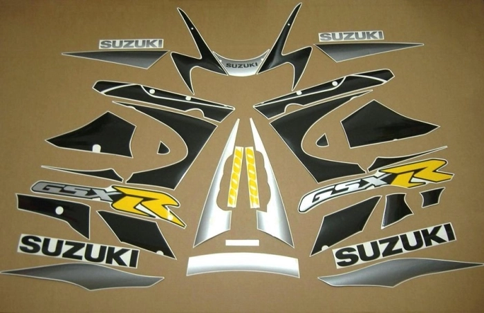 Restoration Sticker for Suzuki GSX-R 1000 2001 in Silver/Black