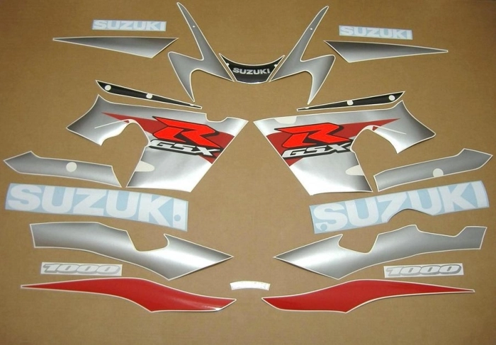 Restoration Sticker for Suzuki GSX-R 1000 2002 in Red/Black/Silver