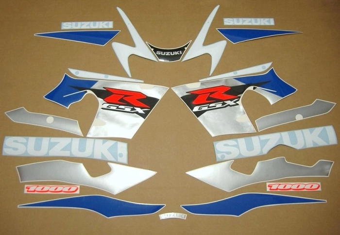 Restoration Sticker for Suzuki GSX-R 1000 2002 in White/Blue