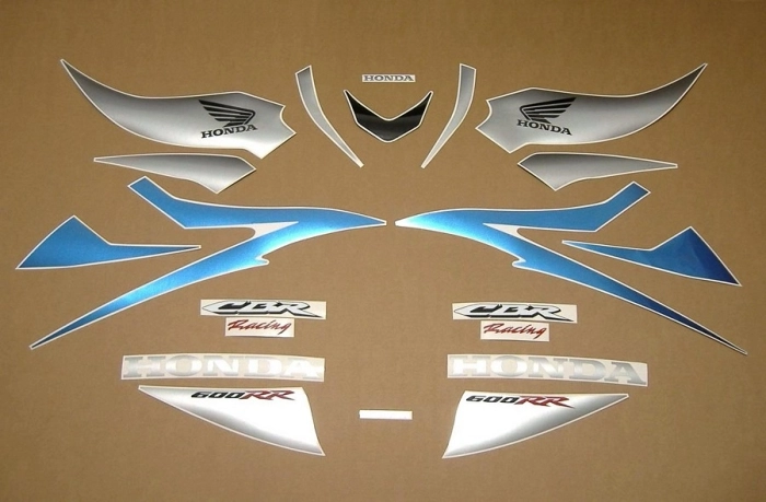 Restoration Sticker for Honda CBR 600RR 2007 in Blue/Silver/Black