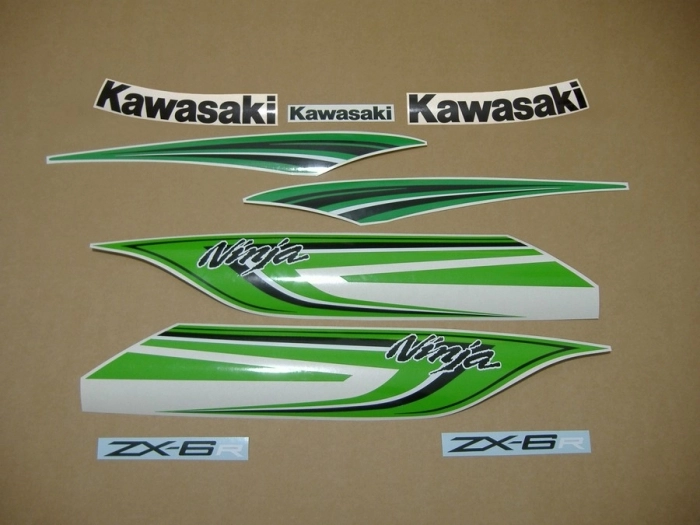 Kawasaki ZX-6R 2011 - Grün - Aufkleber-Dekor