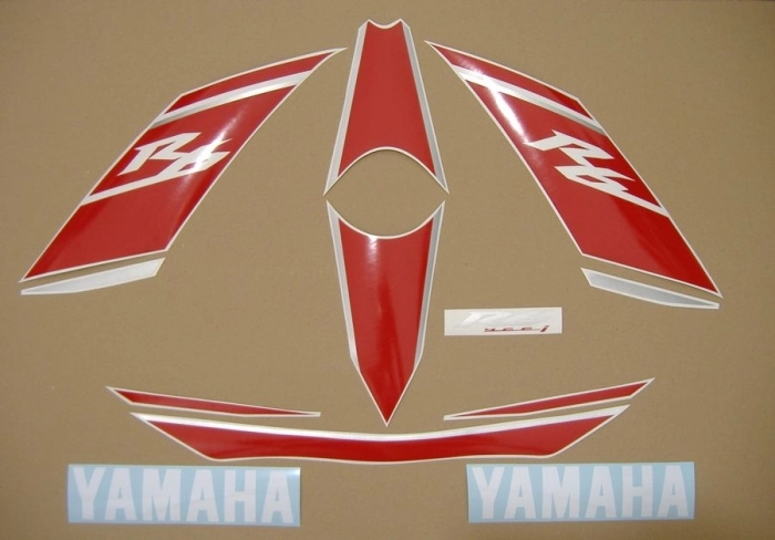 Yamaha YZF-R6 2008 - Weiß/Rot - Aufkleber-Dekor