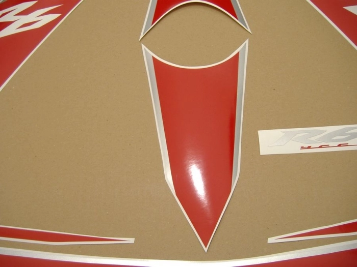 Yamaha YZF-R6 2008 - Weiß/Rot - Aufkleber-Dekor