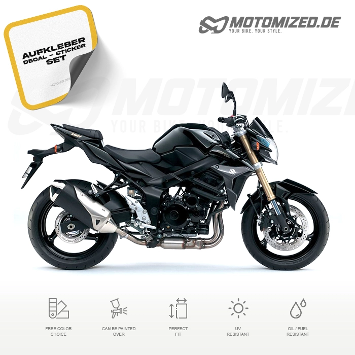 Suzuki GSR 750 2012 with Black Motorcycle Decals