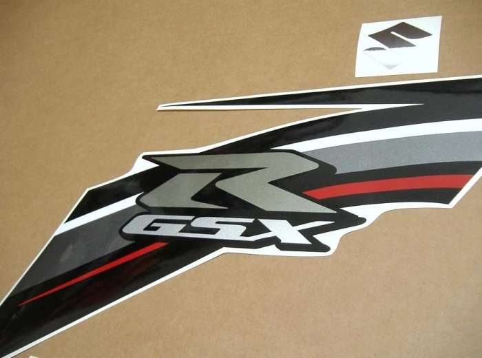Suzuki GSX-R 600 2013 with White/Black Vinyl-Sticker